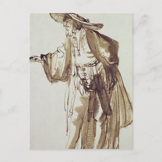 Actor met een Pet met grote rand Briefkaart (Voorkant)