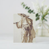 Actor met een Pet met grote rand Briefkaart (Staand voorkant)