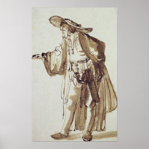 Actor met een Pet met grote rand Poster