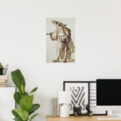Actor met een Pet met grote rand Poster (Thuiskantoor)