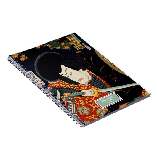 Actor met Samurai Sword Toyohara Kunichika Notitieboek (Rechterzijde)