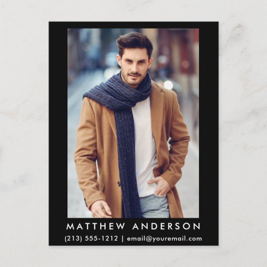 Actor Model 2 Foto-Briefkaart - Blk Briefkaart (Voorkant)