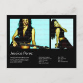 Actor/model 2 — zwarte hoofdfotokaart briefkaart (Voorkant)