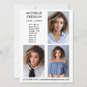 Actor Model 3 Fotoback Comp Zed Kaart 5.5x7.5Wh (Achterkant)