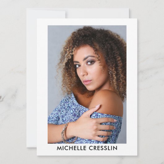 Actor Model 3 Fotoback Comp Zed Kaart 5.5x7.5Wh (Voorkant)