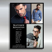 Actor Model 3 Photo Pro Comp Kaart Sjabloon Zwart