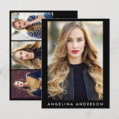 Actor Model 4 Foto Comp Kaart - Briefkaart Grootte (Voorkant / Achterkant)