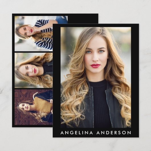 Actor Model 4 Foto Comp Kaart - Briefkaart Grootte (Voorkant / Achterkant)