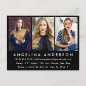 Actor Model 4 Foto Comp Kaart - Briefkaart Grootte (Achterkant)