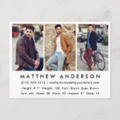 Actor Model 4 Foto Comp Kaart - Grootte Briefkaart (Achterkant)