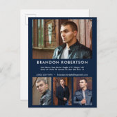 Actor Model 4 Foto Comp/Zed Sjabloon Promotionele Briefkaart (Voorkant / Achterkant)