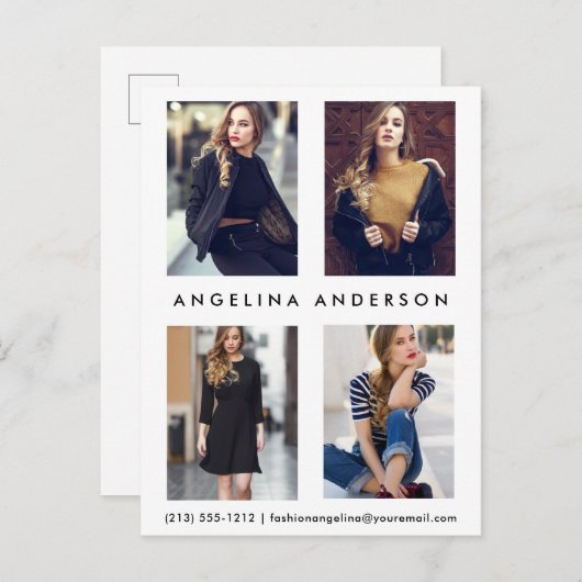 Actor Model 4 Fotocomp Card Briefkaart (Voorkant / Achterkant)