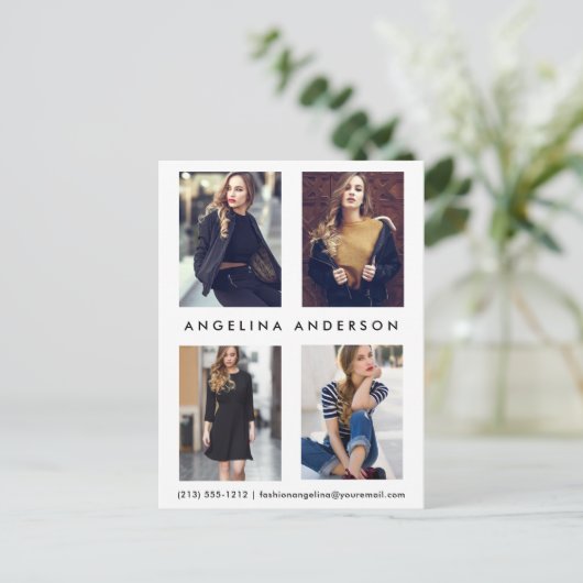 Actor Model 4 Fotocomp Card Briefkaart (Staand voorkant)