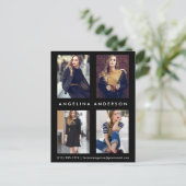 Actor Model 4 Fotocomp Card Briefkaart Blk (Staand voorkant)