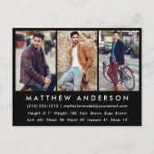 Actor Model 4 Fotocomp Kaart - Briefkaart formaat (Achterkant)