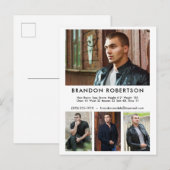 Actor Model 4 Promotie fotosjabloon Briefkaart (Voorkant / Achterkant)