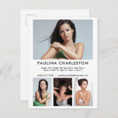 Actor Model 4 Promotie fotosjabloon Briefkaart (Voorkant / Achterkant)