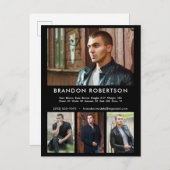 Actor Model 4 Promotie fotosjabloon Briefkaart (Voorkant / Achterkant)