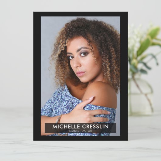 Actor Model 5.5x7.5 Zed Comp Kaart 3 Foto terug (Staand voorkant)