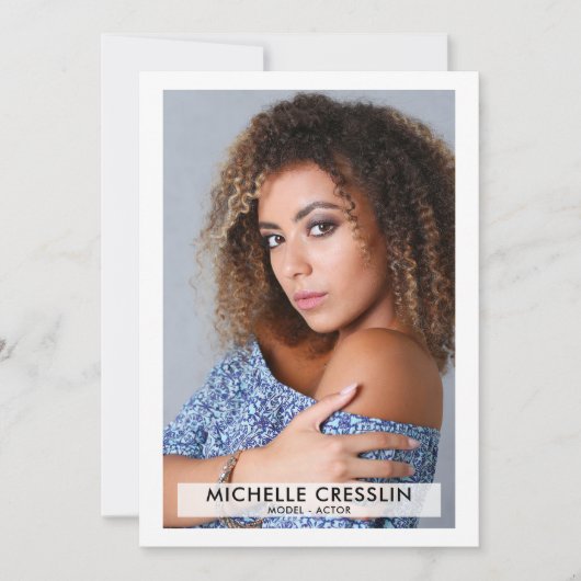 Actor Model 5x7 Zed Comp Kaart 3 Foto terug (Voorkant)