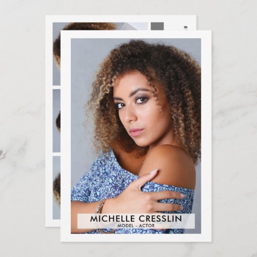 Actor Model 5x7 Zed Comp Kaart 3 Foto terug (Voorkant / Achterkant)