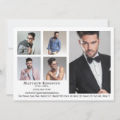 Actor Model 6 Foto Zed Kaart Portfolio Sjabloon (Achterkant)