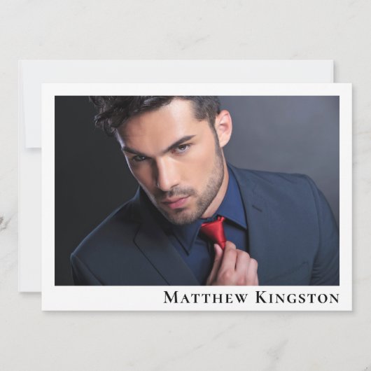 Actor Model 6 Foto Zed Kaart Portfolio Sjabloon (Voorkant)