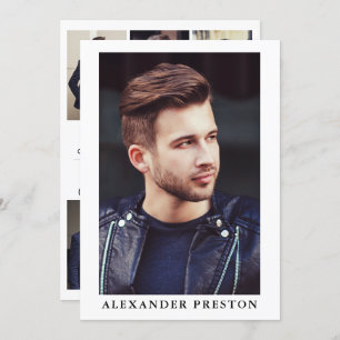 Actor Model Comp Card Zed Card 7 Foto 2 Sided 5x7 Kaart