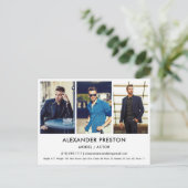 Actor Model Comp/Zed Card 3 Photo White Briefkaart (Staand voorkant)