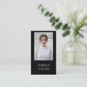 Actor Model Dancer Black White Foto Sociale Media Visitekaartje (Staand voorkant)