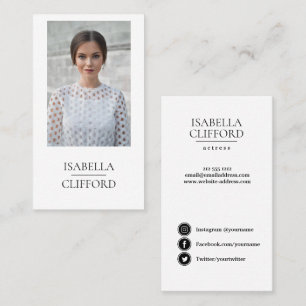 Actor Model Dancer sluit foto Sociale media af Visitekaartje