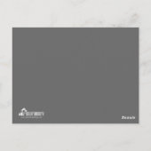 Actor/model donkergrijze hoofdfotokaart briefkaart (Achterkant)