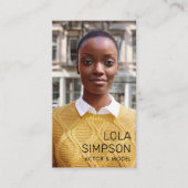 Actor Model Entertainment Professionele Foto Visitekaartje (Voorkant)