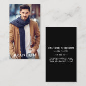 Actor Model Foto Modern Blk W Visitekaartje (Voorkant / Achterkant)