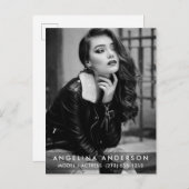 Actor Model Foto zwart-wit Briefkaart (Voorkant / Achterkant)