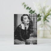 Actor Model Foto zwart-wit Briefkaart (Staand voorkant)