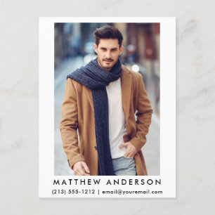 Actor Model Photo Briefkaart - Wht