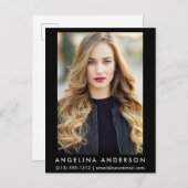 Actor Model Photo Briefkaart - zwart (Voorkant / Achterkant)