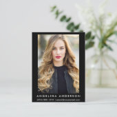 Actor Model Photo Briefkaart - zwart (Staand voorkant)