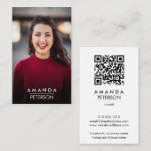 Actor Modellen danser Foto QR CODE Visitekaartje (Voorkant / Achterkant)