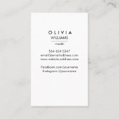 Actor Modellen Danser Foto Transparant Gradient Bu Visitekaartje (Achterkant)