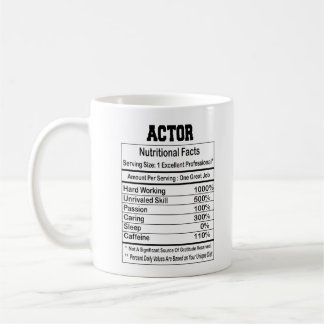 Actor Nutrition Facts Mug Koffiemok