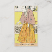 Actor Onoye Matsusuke I als Man dat een ventilator Visitekaartje (Achterkant)