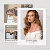 Actor Promo Card | 3 Photo Composite Postcard Briefkaart (Voorkant / Achterkant)