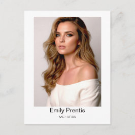 Actor Promo Card | 3 Photo Composite Postcard Briefkaart