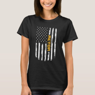 Actor Proud Positive Carrer  Amerikaanse vlag T-shirt