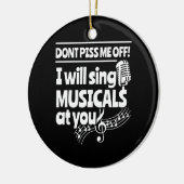 Actor zal musicals naar jou sturen keramisch ornament (Links)