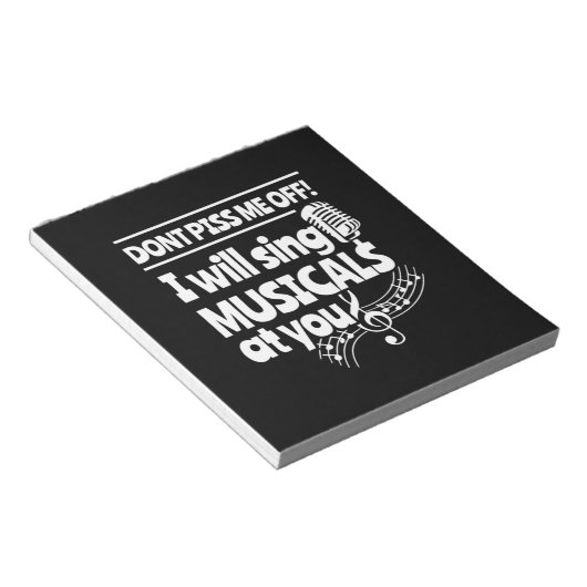 Actor zal musicals naar jou sturen notitieblok (Schuin)