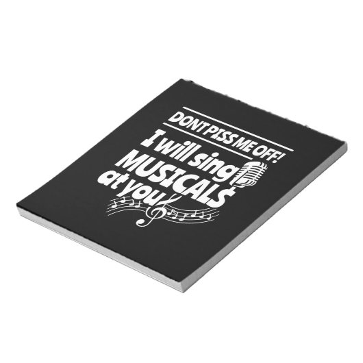 Actor zal musicals naar jou sturen notitieblok (Linkerzijde)