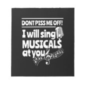 Actor zal musicals naar jou sturen notitieblok (Voorkant)